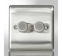 BG 2 Gang 2 Way Dimmer Switch - Stainless Steel
