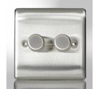 BG 2 Gang 2 Way Dimmer Switch - Stainless Steel