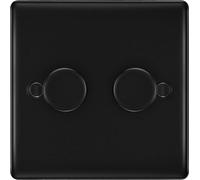 BG NEXUS METAL MATT BLACK Switches & Sockets Decorative BLACK ROCKER Full Range