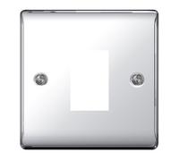 BG Nexus Metal Polished Chrome 1G Euro Module Plate NPCEMS1