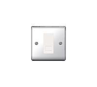 BG-Nexus-Metal Single RJ11 Telephone Socket,Polished Chrome Finish