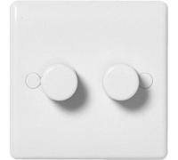 BG Nexus Moulded 2 Gang 2 Way Push Dimmer 400W