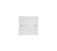 BG Nexus Moulded White Square Edge 10A 1 Gang 1 Way Switch