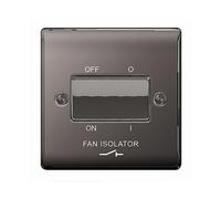 Bg Nexus Nbn15 Black Nickel 10 Amp Triple Pole Fan Isolator Wall Switch Plate