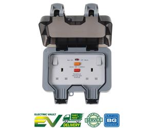 BG Nexus Storm 2G Twin WP22RCD IP66 Weatherproof Outdoor Switched Socket 13A