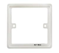 BG Nexus White 1 Gang Single 10mm Depth Square Spacer Frame Back Box Plate