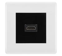 BG Nexus White Moulded HDMI Socket - Black Insert