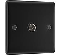 BG NFB60 Nexus Metal TV Aerial Socket - Matt Black