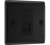 BG NFBBTM1 Nexus Metal Master Telephone Socket - Matt Black