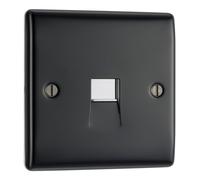 BG NMBBTM1 Nexus Metal Master Telephone Socket - Matt Black