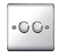 BG Nexus Polished Chrome Switch & Sockets All Range Mirror Shiny White Inserts