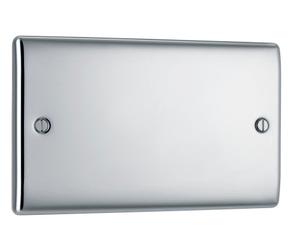 BG NPC95 Nexus Metal Double Blanking Plate - Polished Chrome