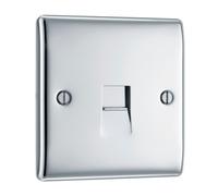 BG NPCBTM1 Nexus Metal Master Telephone Socket - Polished Chrome