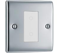 BG NPCTDS1W-K Nexus Metal 2-Way Secondary 200W Single Touch Dimmer Switch - Polished Chrome (White)