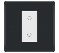 BG Part M 1 Gang Single Switch Master Touch Dimmer Graphite - White