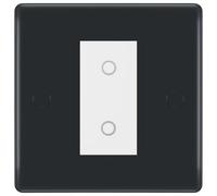 BG Part M 1 Gang Single Switch Secondary Touch Dimmer Graphite - White