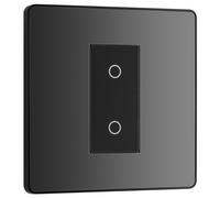 British General Evolve Touch Dimmer Switch – Single Master 2‑Way, Trailing‑Edge 200W, Black Chrome