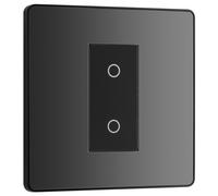 British General Evolve Touch Dimmer Switch – Single Master 2‑Way, Trailing‑Edge 200W, Black Chrome