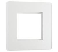 BG PCDCLEMS2W Pearlescent White Evolve 2 Euro Module Front Plate - White Insert