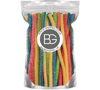 BG Quality Pick & Mix Sweets - Candy Sweeties Re-Sealable Pouch 500g Coloured Liquoirice Style Pencils Cables - Choose Your Flavour (Fizzy Assorted)