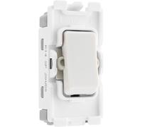 BG R14 Nexus Grid 20A SP 1-Way Retractive (PRESS) - White