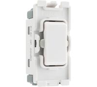 BG R14C Nexus Grid 20A SP 2-Way Retractive (PRESS) Centre Off - White