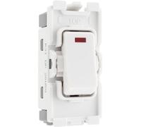 BG R31 Nexus Grid White 20A 20AX 2 Pole LED Indicator Switch Module