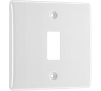 BG R81 White Moulded 1G Grid Front Plate - White