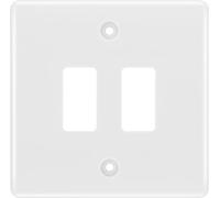 BG R82 Nexus Grid | White | Moulded 2 Module Front Plate