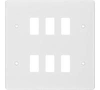 BG R86 Nexus Grid | White | Moulded 6 Module Front Plate