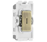 BG RAB12KY Nexus Grid 20A Secret Key SP 2-Way - Antique Brass