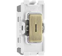 BG RAB30KY Nexus Grid 20A Secret Key DP - Antique Brass