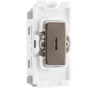 BG RBN12KY Nexus Grid 20A Secret Key SP 2-Way - Black Nickel