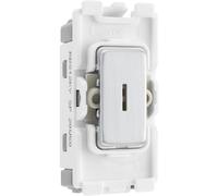 BG RBS12KY Nexus Grid 20A Secret Key SP 2-Way - Brushed Steel