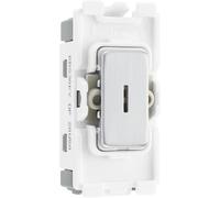 BG RBS30KY Nexus Grid 20A Secret Key DP - Brushed Steel