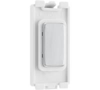 BG RBSBLNK Nexus Grid Brushed Steel Blank Module