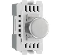 BG RBSDLT Brushed Steel Trailing & Leading Edge Dimmer Module Grid Light Switch