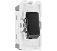 BG RFB12C Nexus Grid 20A SP 2-Way Centre Off - Matt Black