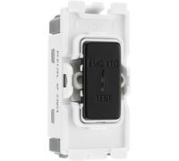 BG RFB12EL Nexus Grid Matt Black 20AX 2 Way 1 Pole EMG LTG TEST Switch Module