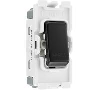 BG RFB14 Nexus Grid 20A SP 1-Way Retractive (PRESS) - Matt Black