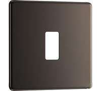 BG RFBN1 Flatplate Screwless 1G Grid Front Plate - Black Nickel