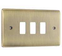 BG RNAB3 Nexus Metal 3G Grid Front Plate - Antique Brass