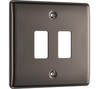 BG RNBN2 Nexus Metal 2G Grid Front Plate - Black Nickel