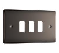 BG RNBN3 Nexus Metal 3G Grid Front Plate - Black Nickel