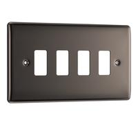 BG RNBN4 Nexus Metal 4G Grid Front Plate - Black Nickel