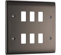 BG RNBN6 Nexus Metal 6G Grid Front Plate - Black Nickel