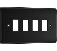 BG RNFB4 Nexus Metal 4G Grid Front Plate - Matt Black