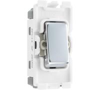 BG RPC14 Nexus Grid 20A SP 1-Way Retractive (PRESS) - Polished Chrome