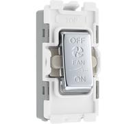 BG RPC15 Nexus Grid 20A Triple Pole Fan Isolator - Polished Chrome