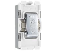 BG RPC15 Polished Chrome 3 Pole Fan Isolator Grid Switch